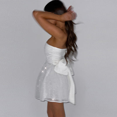 Vionnet Lace Bow Tube Dress