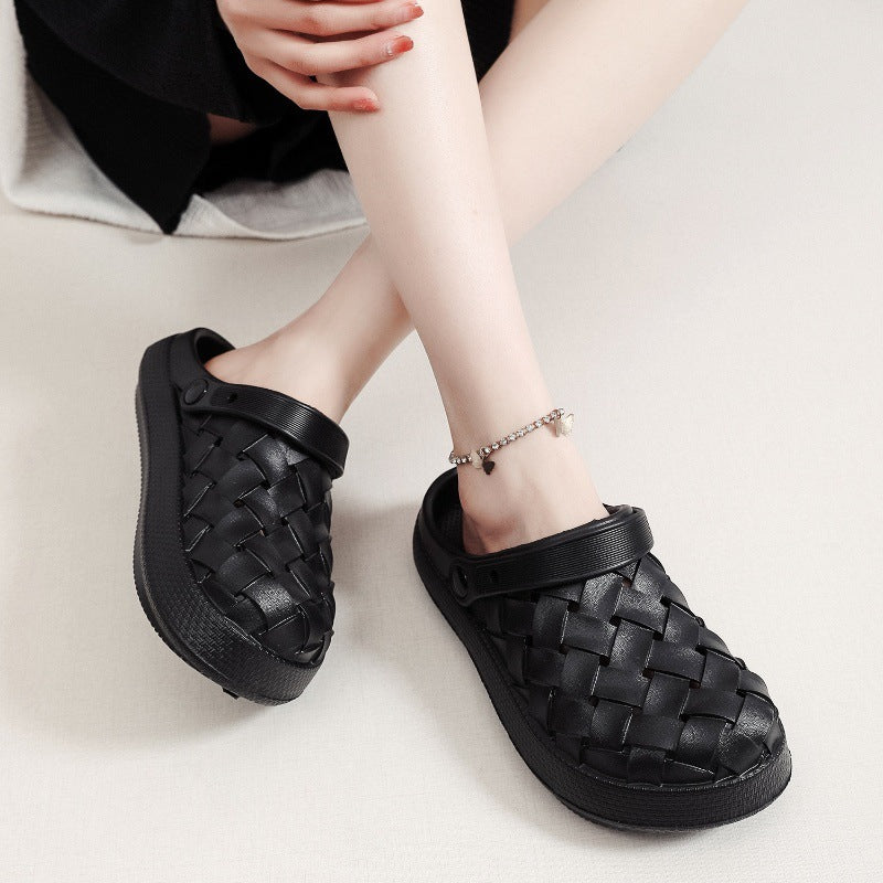Vionnet Woven Platform Baotou Clogs