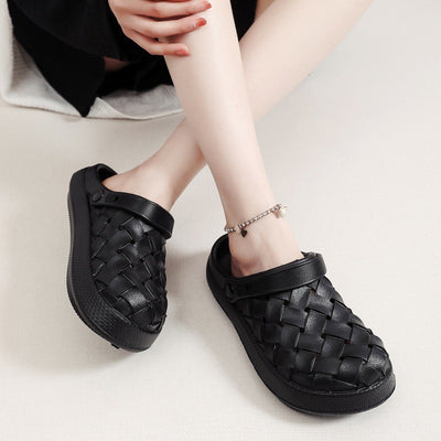 Vionnet Woven Platform Baotou Clogs