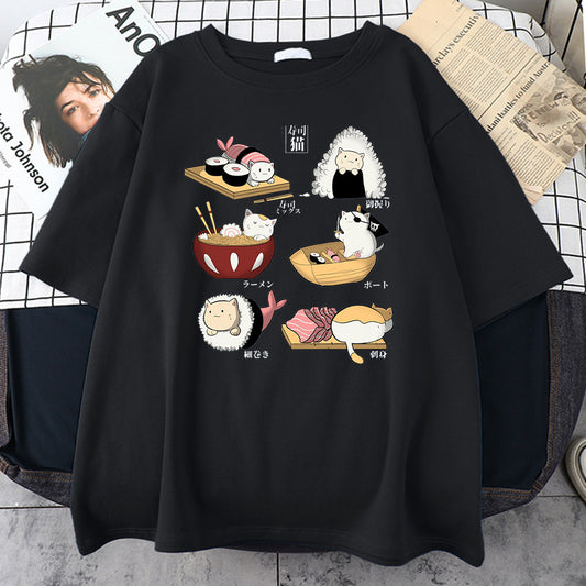 Vionnet Cat Sushi Cotton Tee