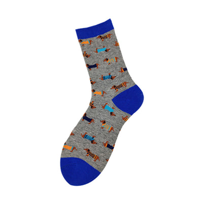Vionnet Dog Cartoon Mid-Tube Socks