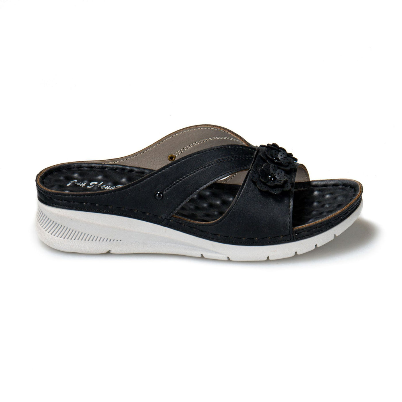 Slope With Casual Flowers Outside Slippers Women