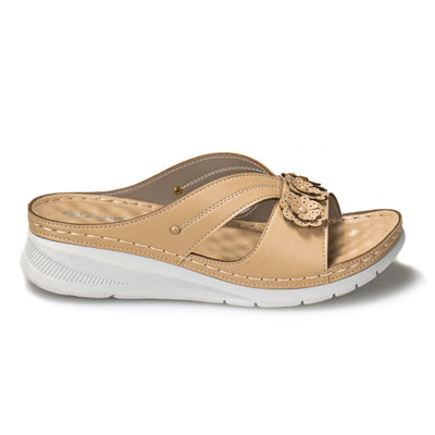 Slope With Casual Flowers Outside Slippers Women