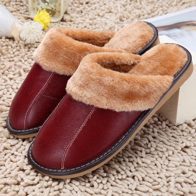 Vionnet Cowhide Plush Slippers