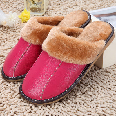 Vionnet Cowhide Plush Slippers