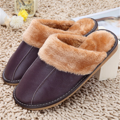 Vionnet Cowhide Plush Slippers