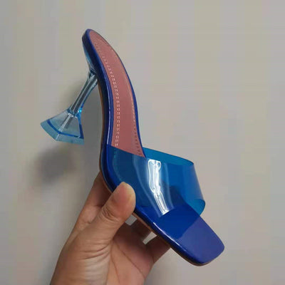 Transparent Crystal With Slippers Women