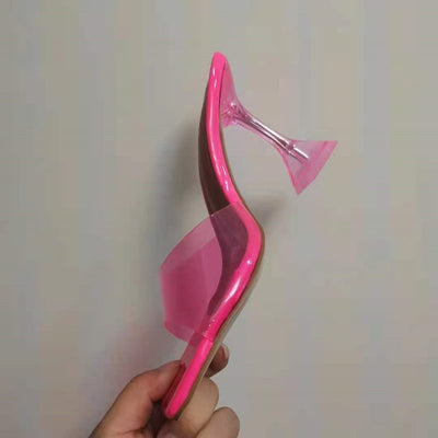 Transparent Crystal With Slippers Women