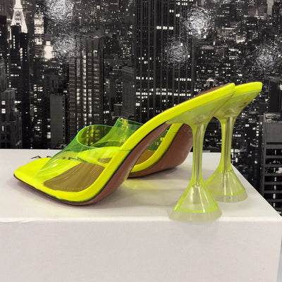 Transparent Crystal With Slippers Women