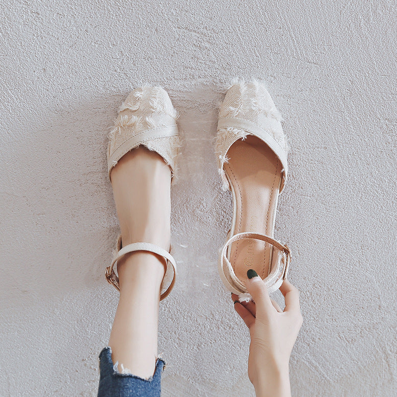 Vionnet Ankle-Strap D'Orsay Flats