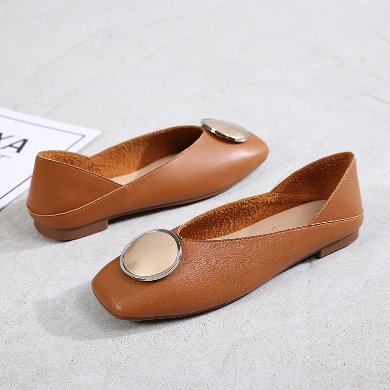 Vionnet Vintage Metal-Circle Ballet Flats