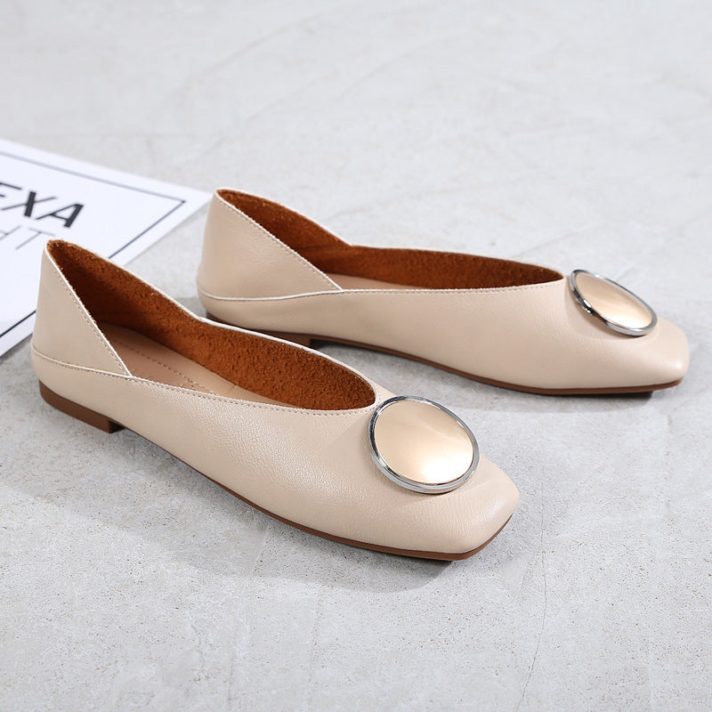Vionnet Vintage Metal-Circle Ballet Flats