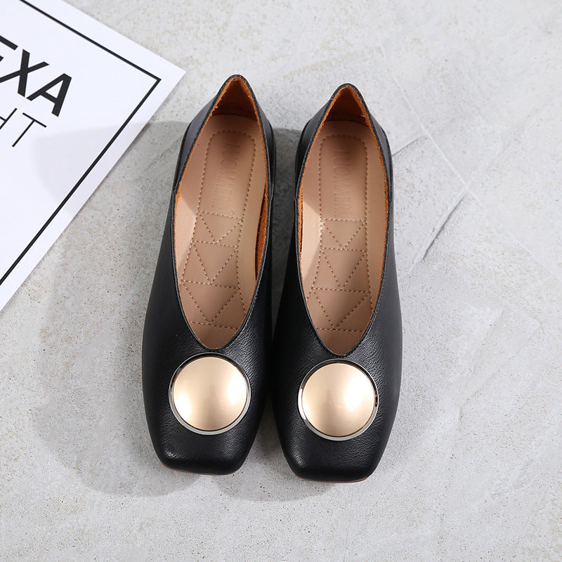 Vionnet Vintage Metal-Circle Ballet Flats