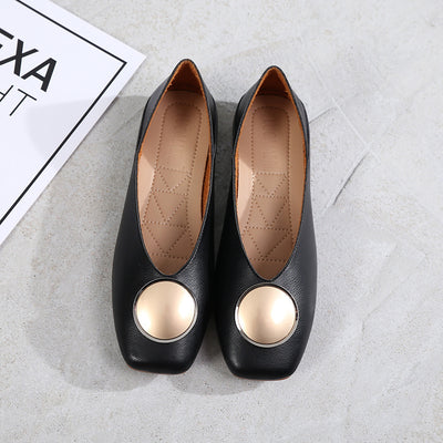 Vionnet Vintage Metal-Circle Ballet Flats
