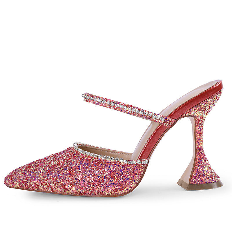 Pointed Slippers High Heel
