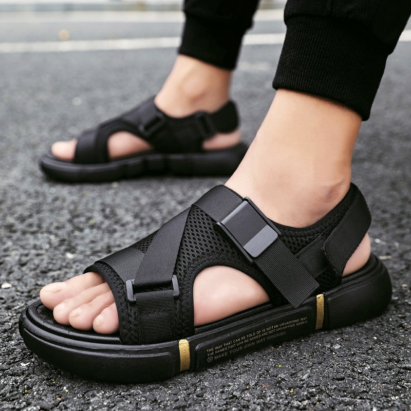 Vionnet Hair-Adorned Beach Sandals