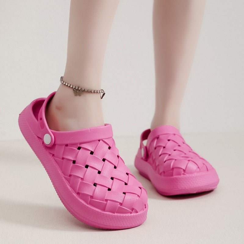 Vionnet Woven Platform Baotou Clogs