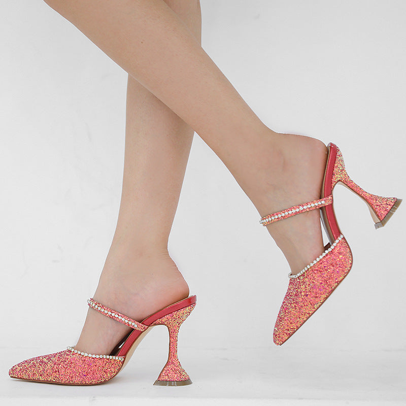 Pointed Slippers High Heel