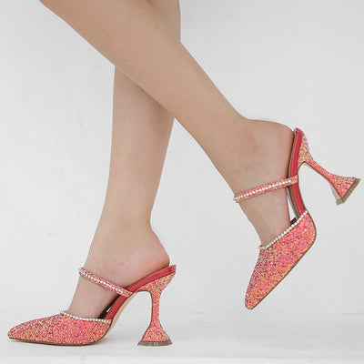 Pointed Slippers High Heel