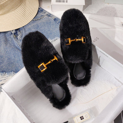 Vionnet Fur Baotou Mules