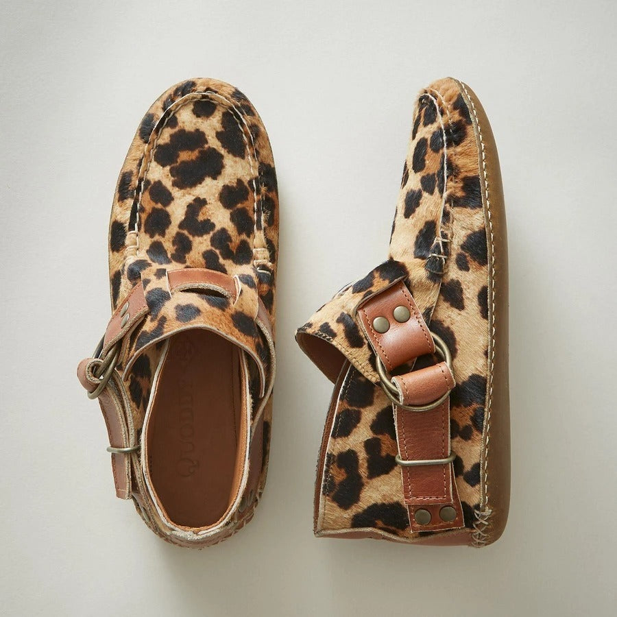 Vionnet Leopard Buckle Flats