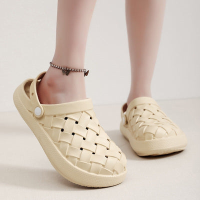 Vionnet Woven Platform Baotou Clogs