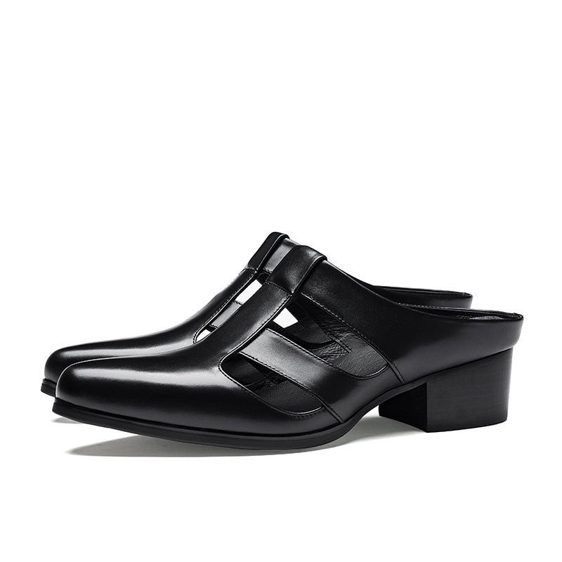 Vionnet Pointed Leather Slippers