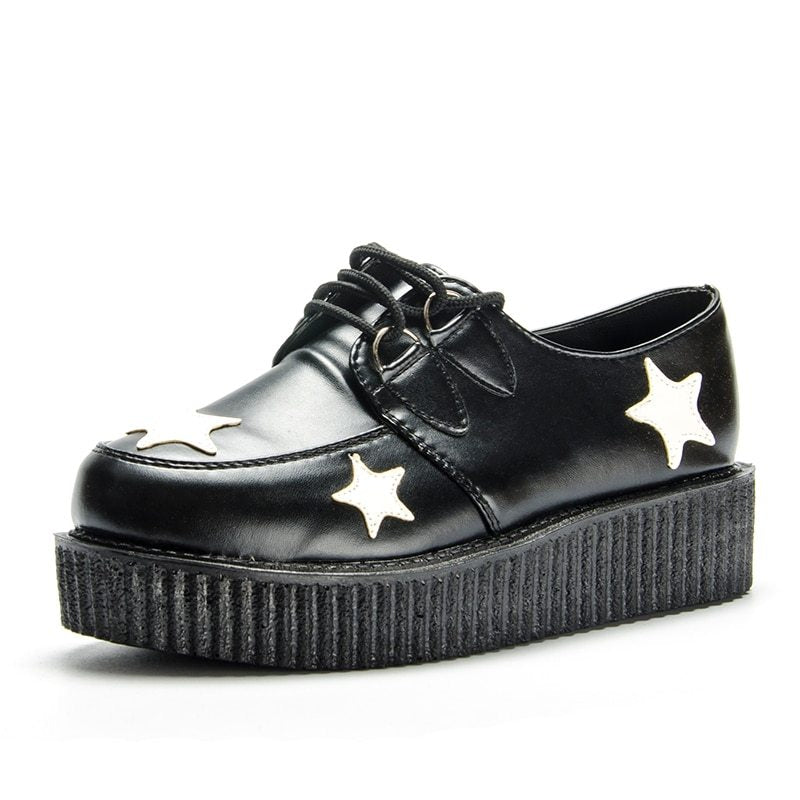 Vionnet Star Leather Creeper Flats