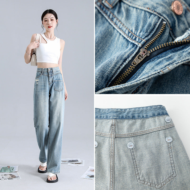 Vionnet Dreamy Drape Straight Jeans