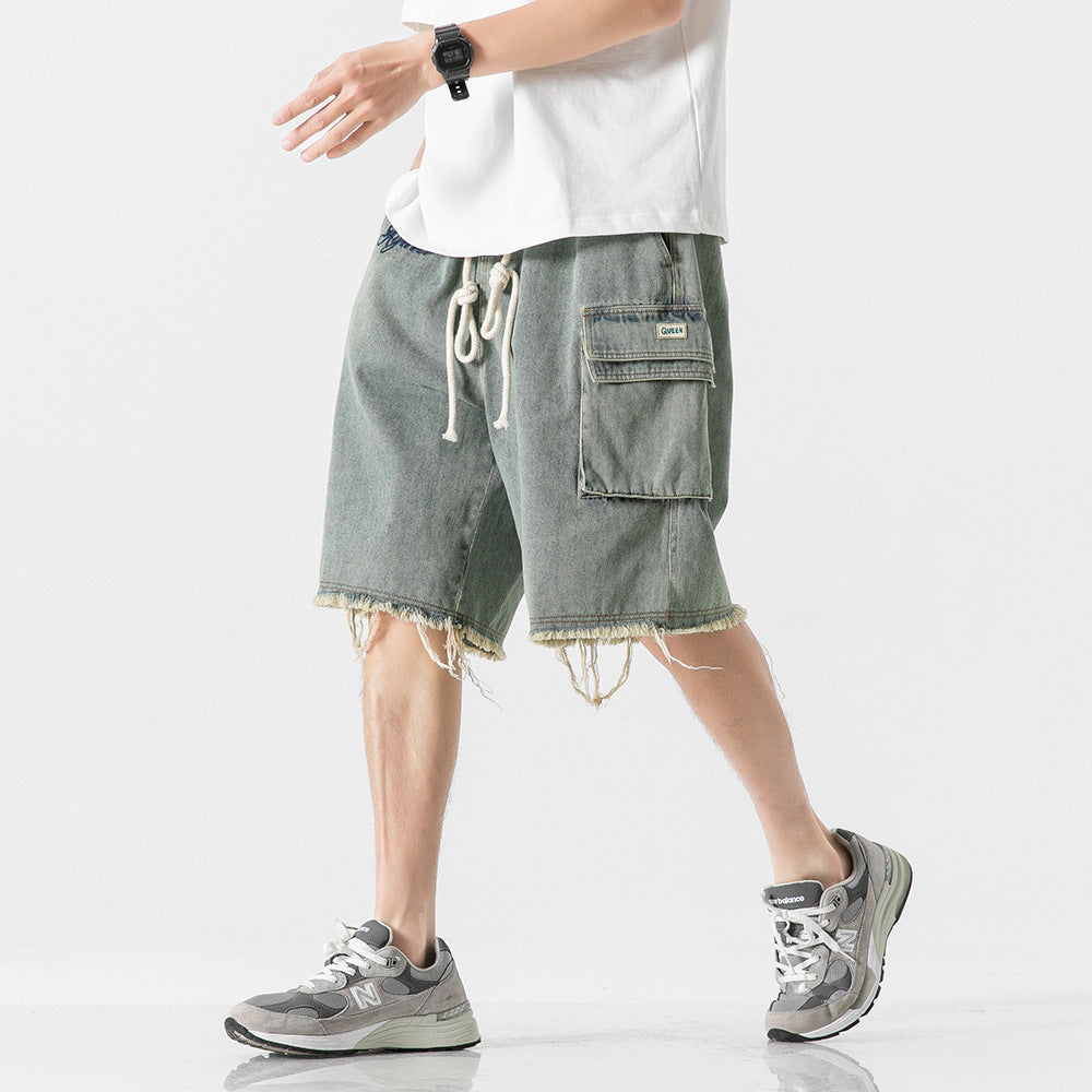 Vionnet Punk Distressed Denim Shorts