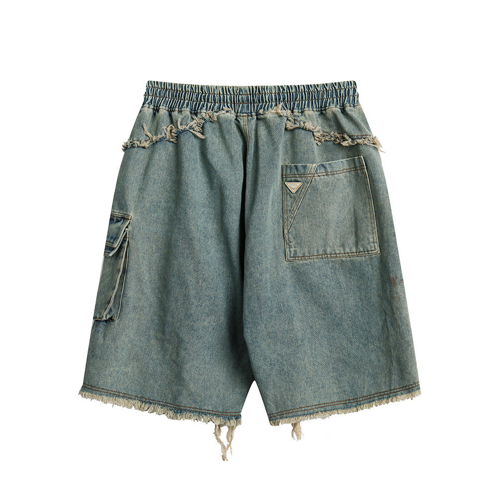Vionnet Punk Distressed Denim Shorts