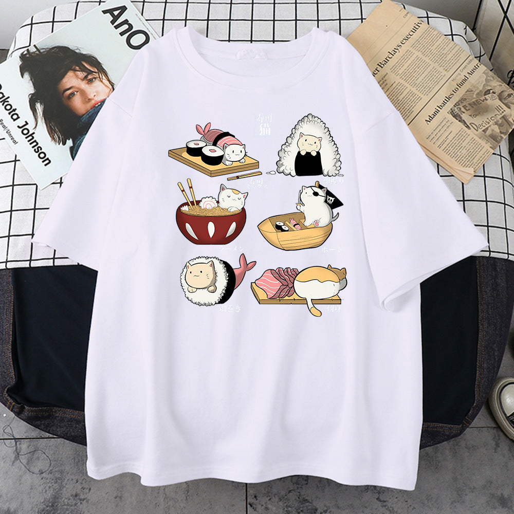 Vionnet Cat Sushi Cotton Tee
