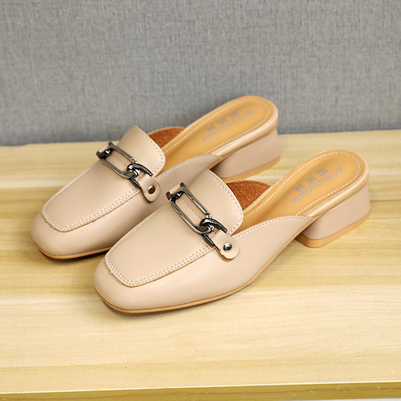 Vionnet Square-Toe Chunky Mules