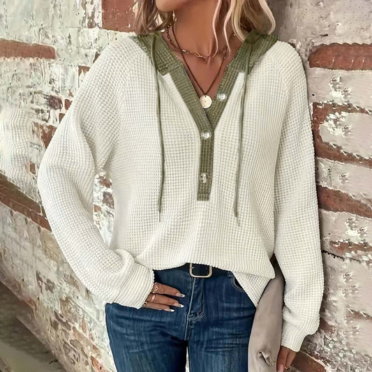 Vionnet Waffle Hooded Sweater