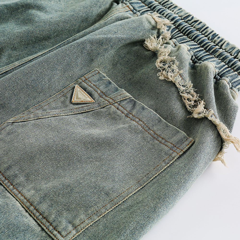 Vionnet Punk Distressed Denim Shorts