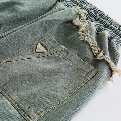 Vionnet Punk Distressed Denim Shorts