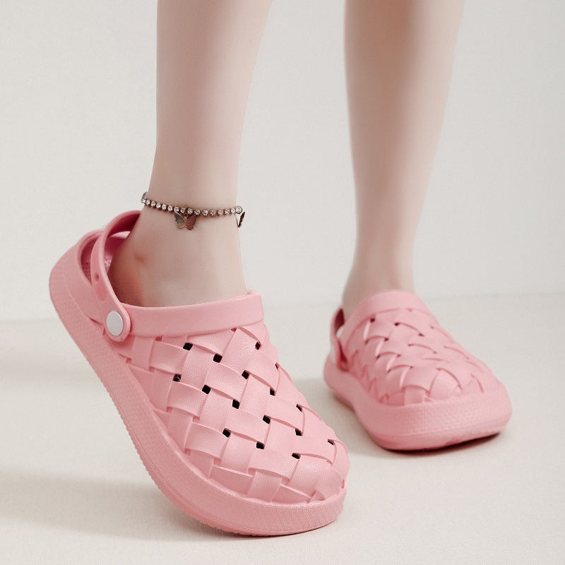 Vionnet Woven Platform Baotou Clogs