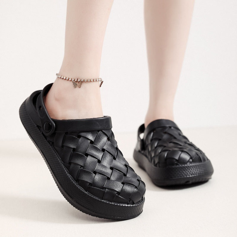 Vionnet Woven Platform Baotou Clogs