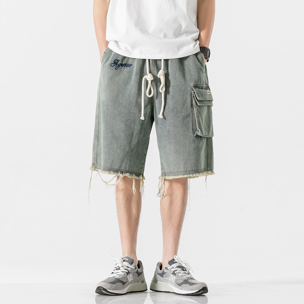Vionnet Punk Distressed Denim Shorts