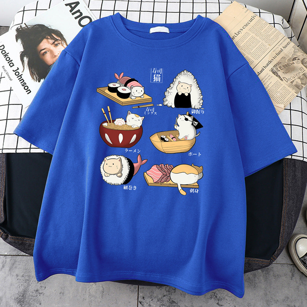 Vionnet Cat Sushi Cotton Tee