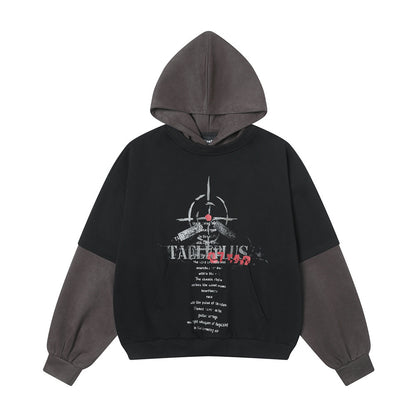 Velasca Patchwork Print Hoodie