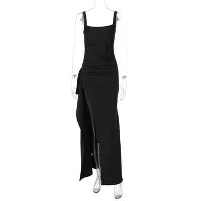 Vionnet Sling High-Slit Dress