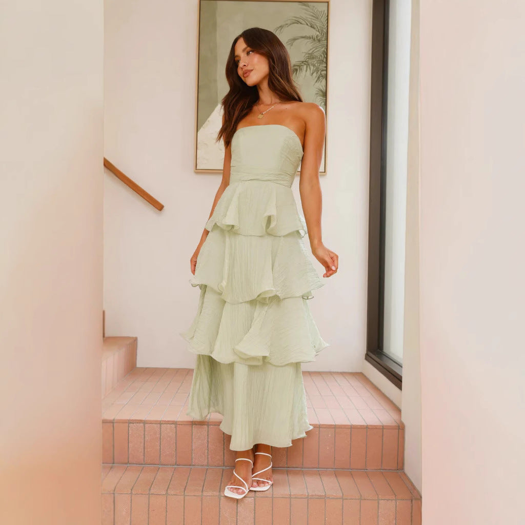Vionnet Backless Cake Dress