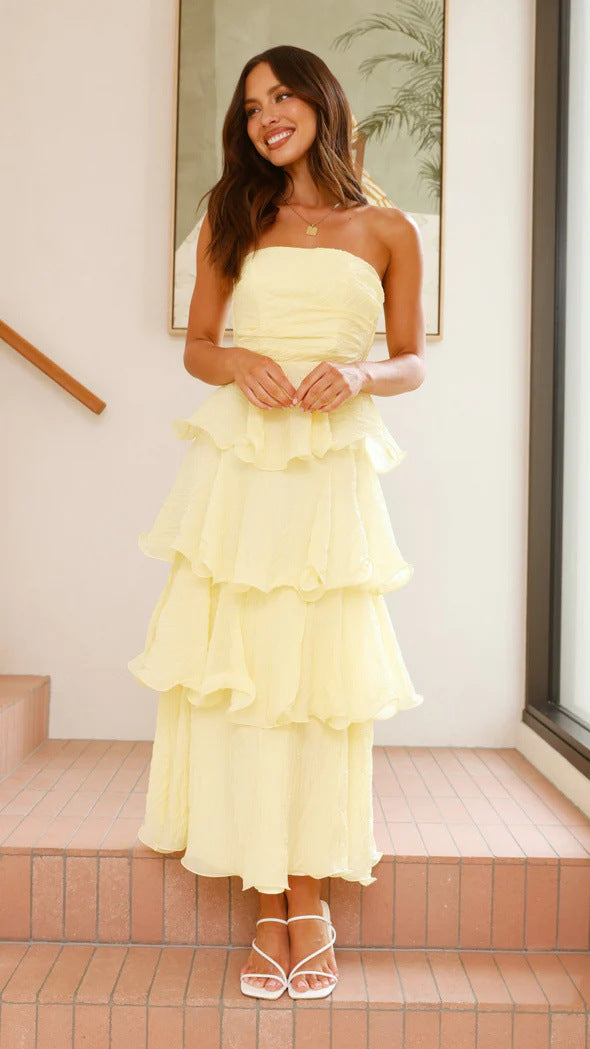 Vionnet Backless Cake Dress