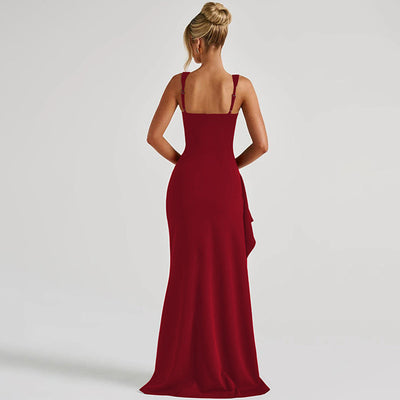 Vionnet Sling High-Slit Dress