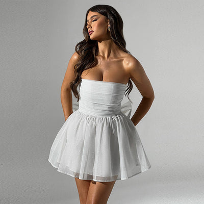 Vionnet Lace Bow Tube Dress