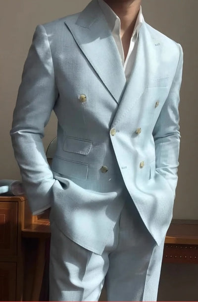 Vionnet Mykonos Double-Breasted Suit