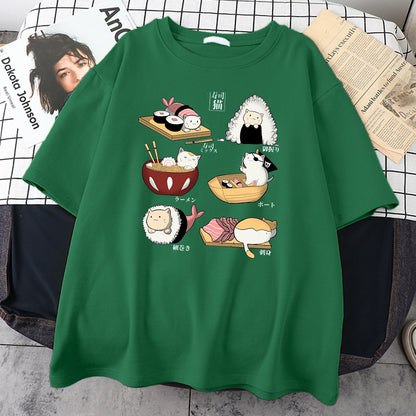Vionnet Cat Sushi Cotton Tee