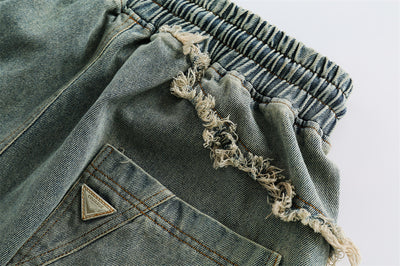 Vionnet Punk Distressed Denim Shorts