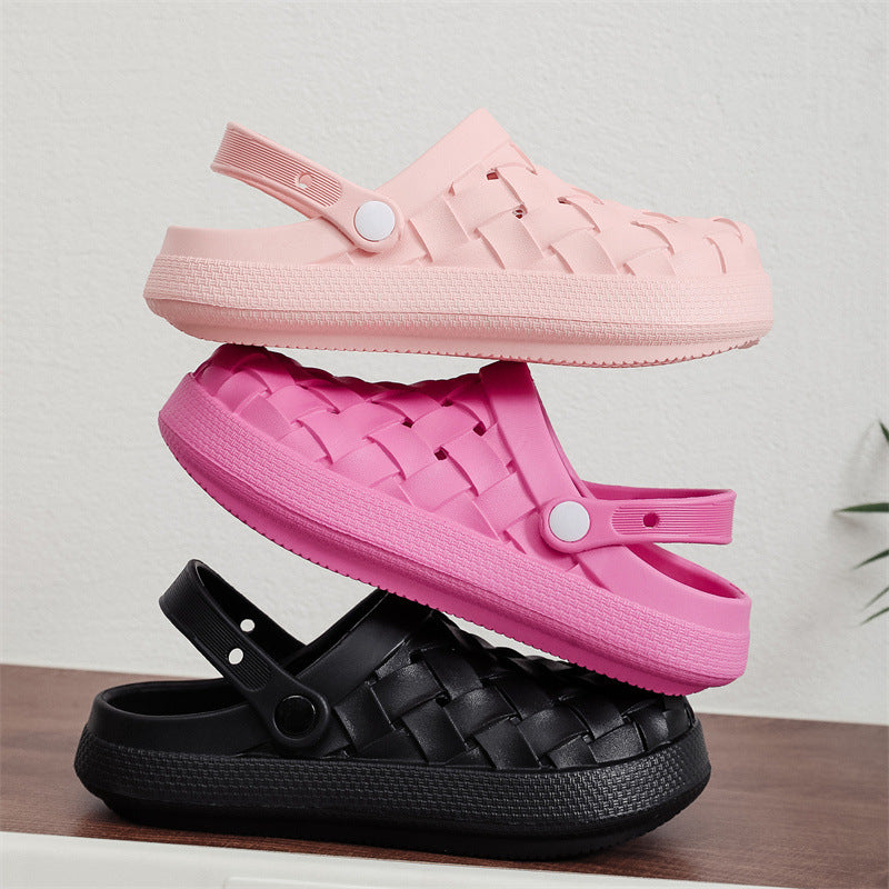 Vionnet Woven Platform Baotou Clogs